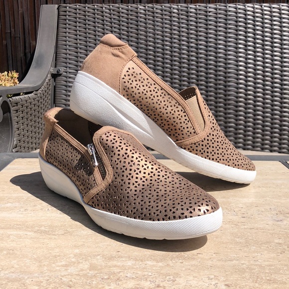 Anne Klein Sport Shoes - NEW ANNE KLEIN SPORT Bronze Laser Cut Casual Shoe